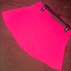 NWOT! Express Gorgeous Y2K Neon Hot Pink Skort Zip back - SIZE 00 (XS / 24)